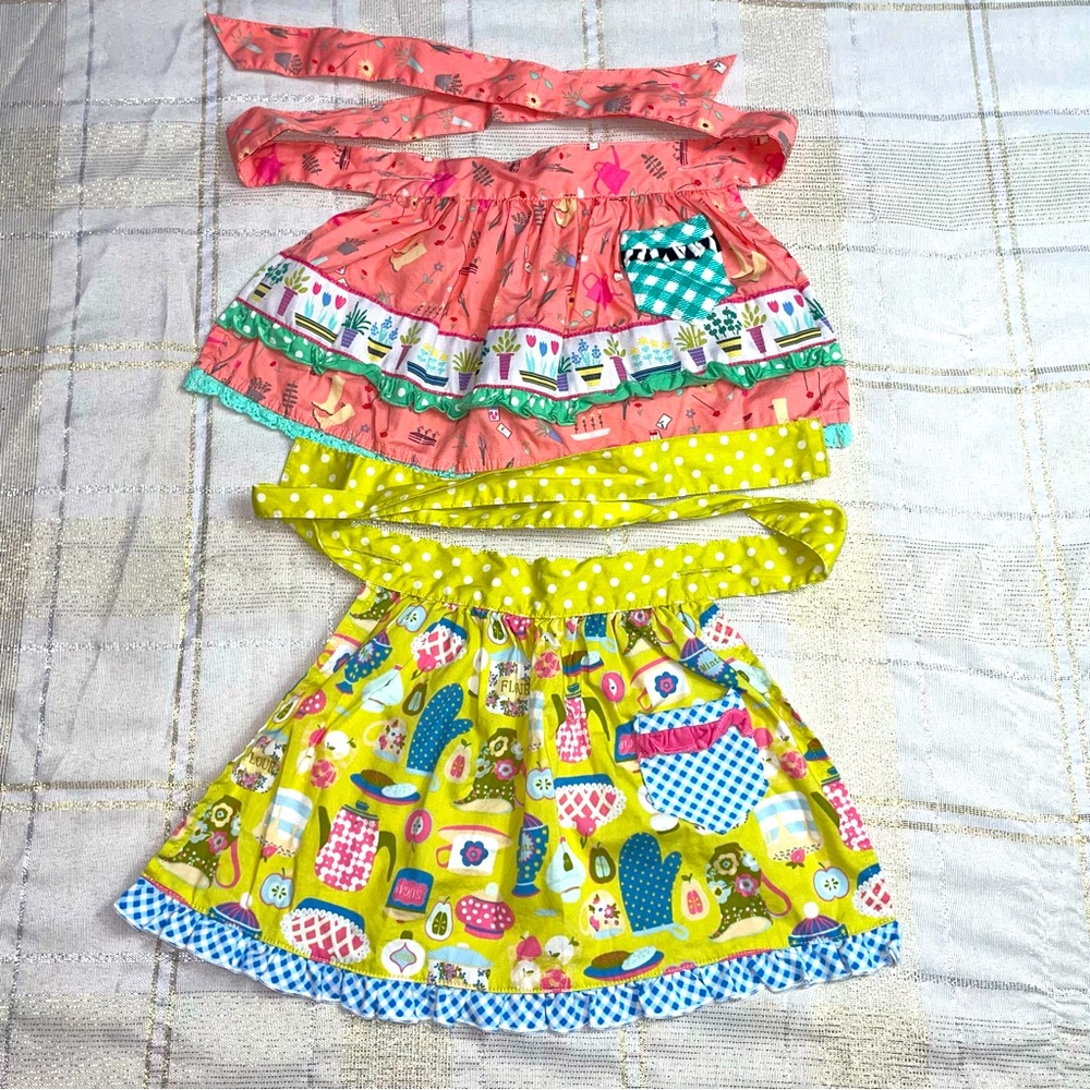 2 Boutique Handmade Kids Aprons